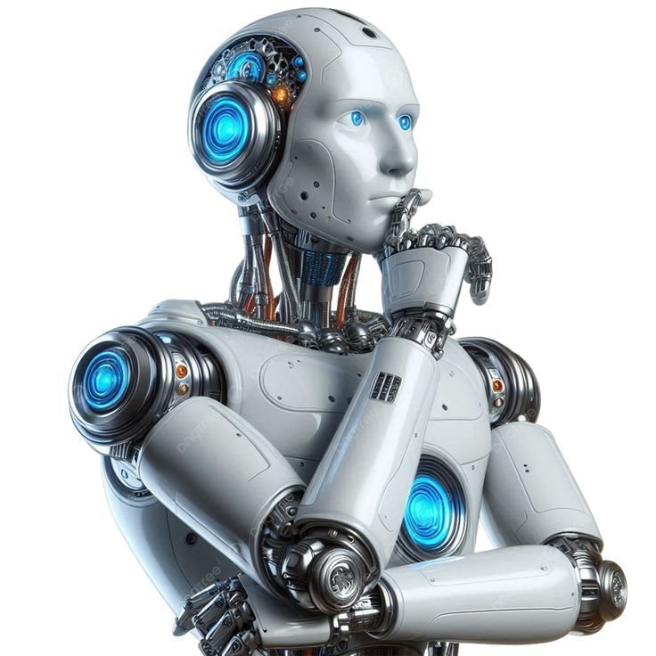 Humanoid Robot Deep In Thought Thinking Robot 3d Humanoid Robot Thinking With His Arms Crossed PNG Transparent Image and Clipart for Free Download